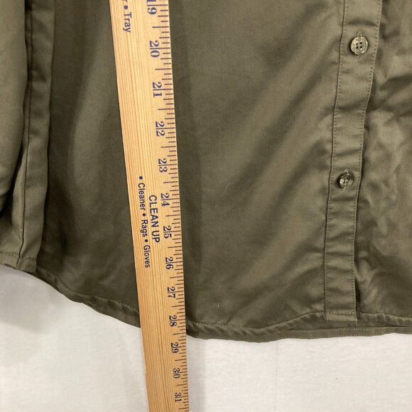 5.11 Tactical Women's size XL Olive Green Split Neck Leslie Button Down - Picture 5 of 9